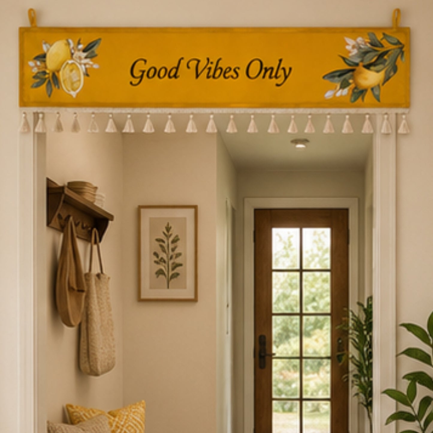 Good Vibes Only Toran for Main Door Entrance, Pooja Mandir & Housewarming Gift