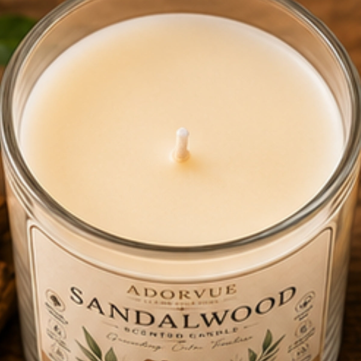Sandalwood Scented Candle for Home Decor & Gifting | Natural Soy Wax Aromatherapy Candle