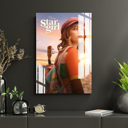 Star Girl Metal Print With or Without Frame Wall Art