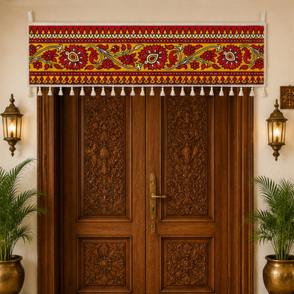 Indian Art Floral Toran for Main Door Entrance, Pooja Mandir & Housewarming Gift