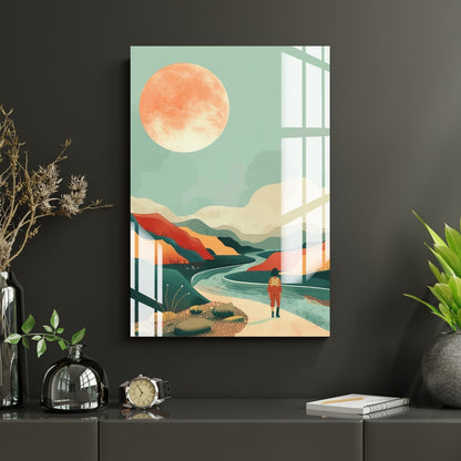 Under the Amber Moon Metal Print With or Without Frame Wall Art