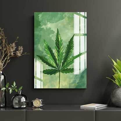 Green Stillness Metal Print With or Without Frame Wall Art