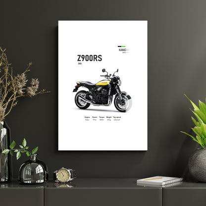 Z650RS Blueprint Metal Print With or Without Frame Wall Art