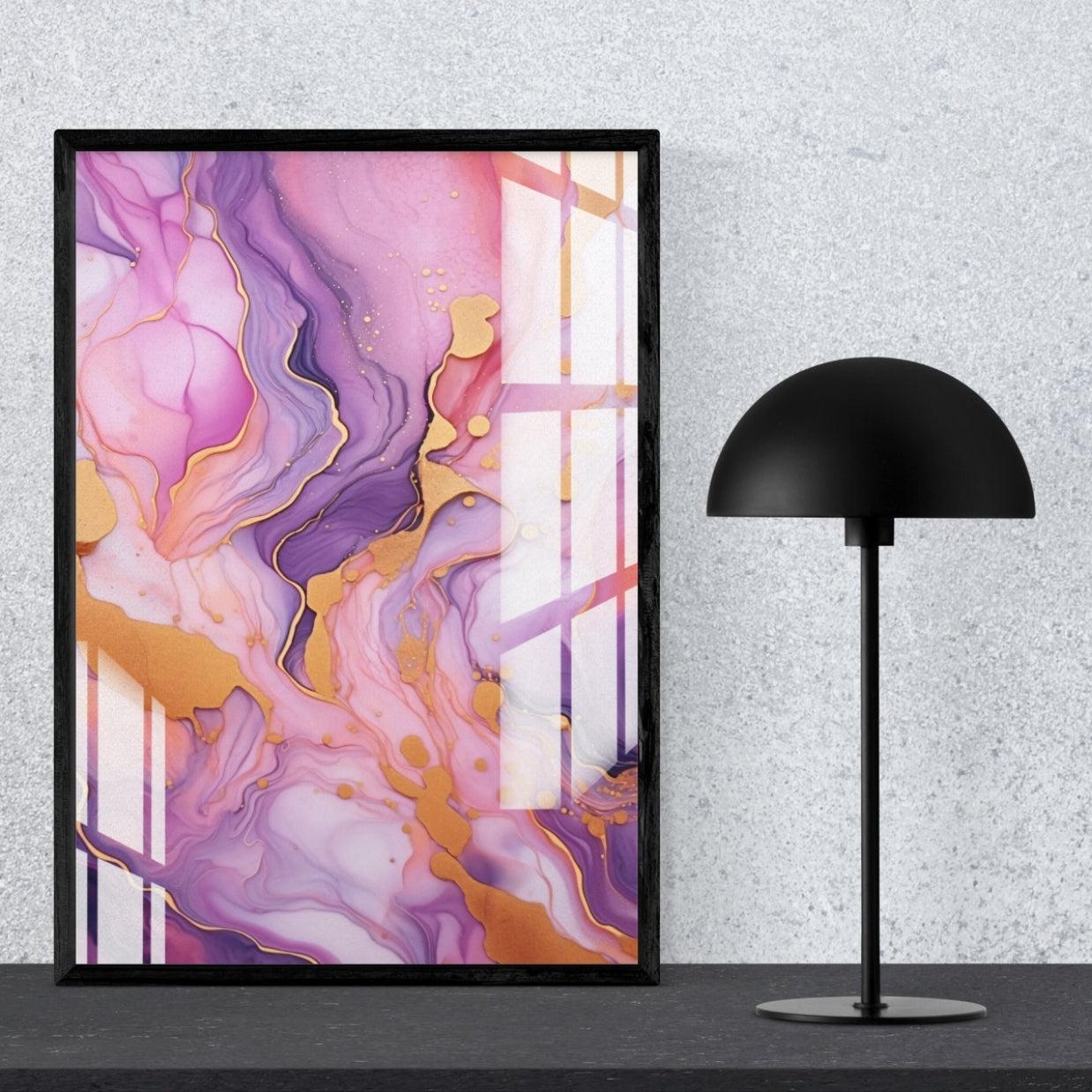 Amethyst Flow Metal Print With or Without Frame Wall Art