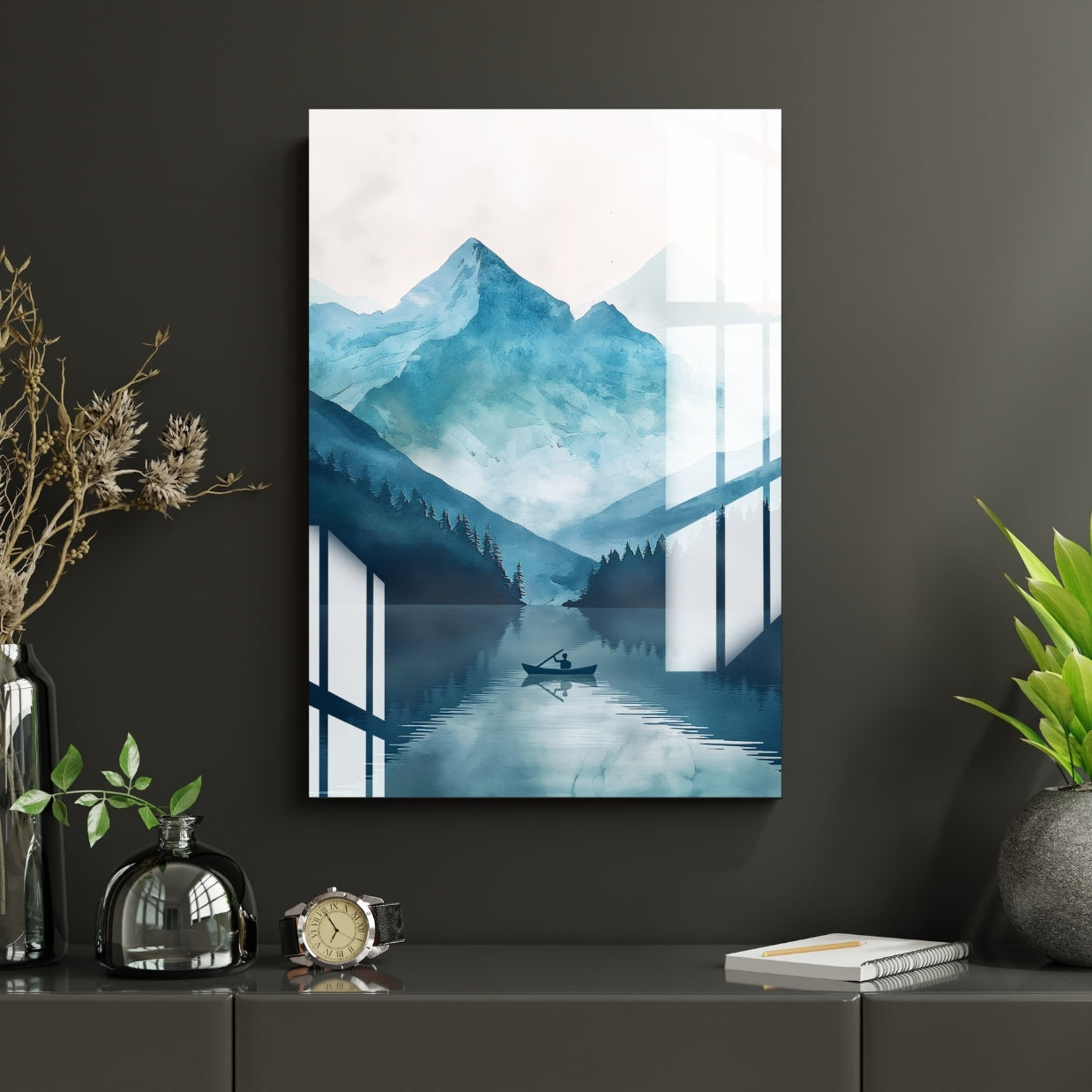 Serenity in Blue Metal Print With or Without Frame Wall Art