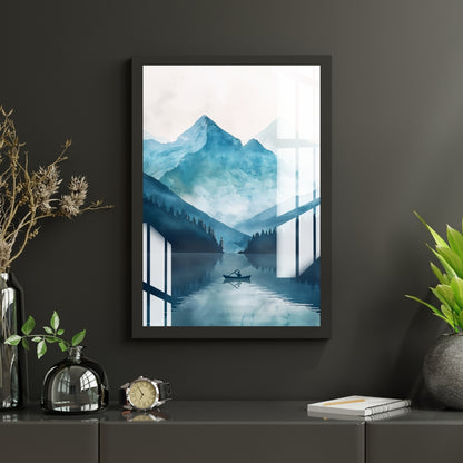 Serenity in Blue Metal Print With or Without Frame Wall Art