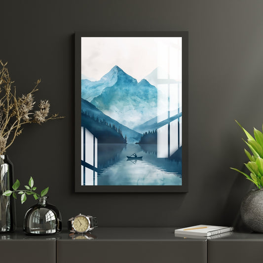 Serenity in Blue Metal Print With or Without Frame Wall Art