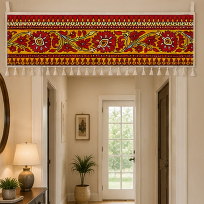 Indian Art Floral Toran for Main Door Entrance, Pooja Mandir & Housewarming Gift