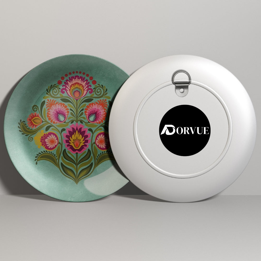 Vibrant Petals Decorative Ceramic Wall Plate