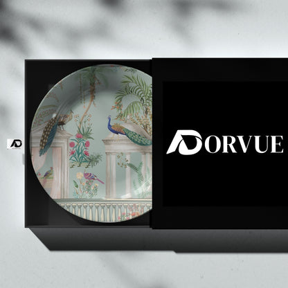 Majestic Courtyard Birds Peacock Decorative Wall Plate