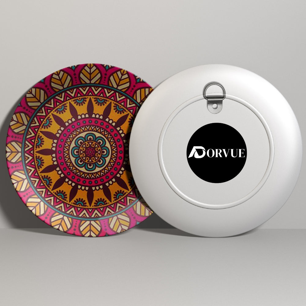 Boho Glow Mandala Decorative Ceramic Wall Plate