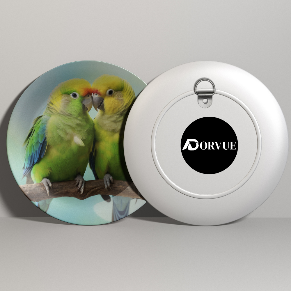 Loving Parrots Decorative Ceramic Wall Plate