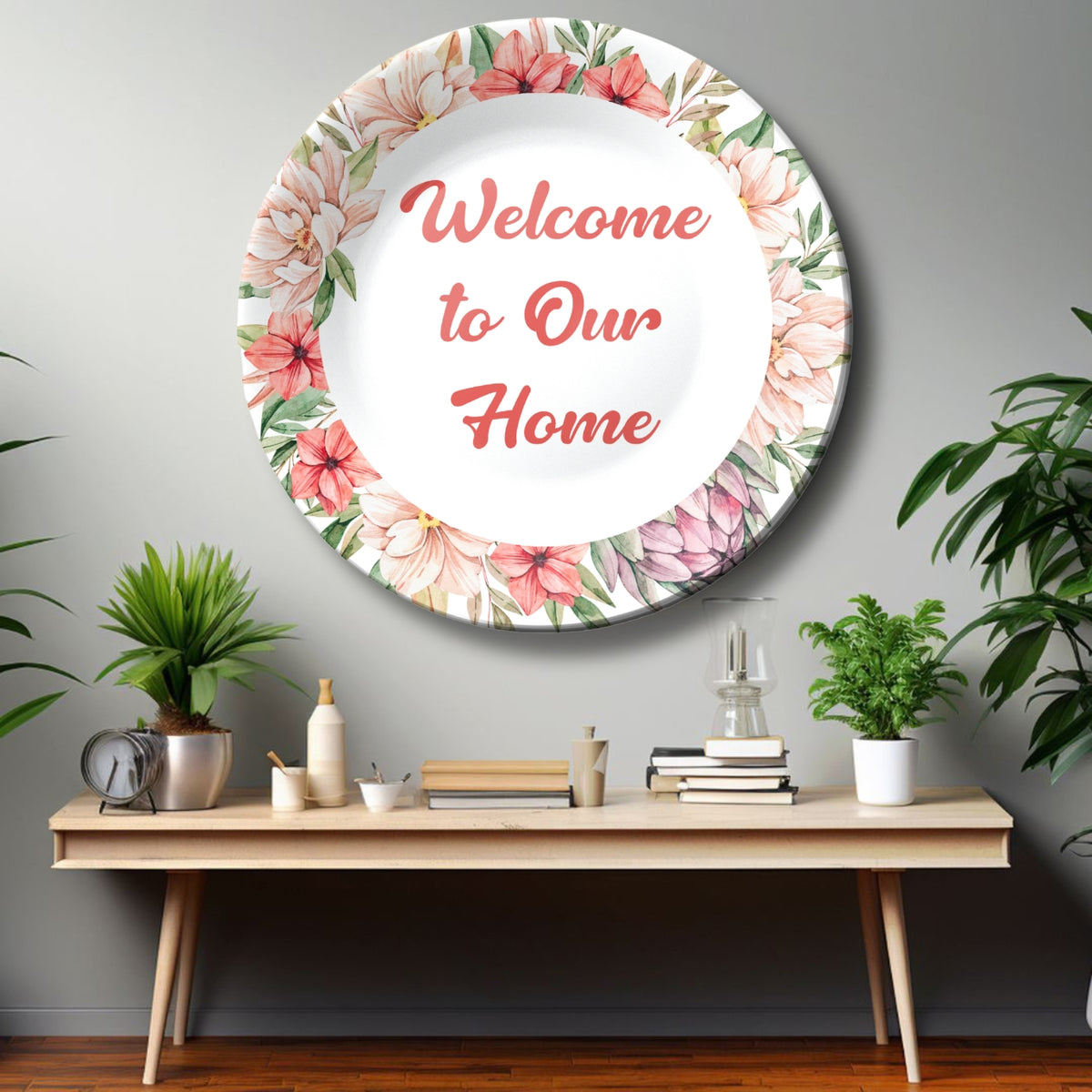 Welcome To Our Home Ceramic Wall Plate Home Décor