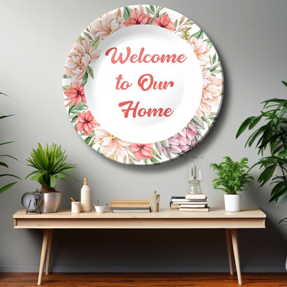 Welcome To Our Home Ceramic Wall Plate Home Décor
