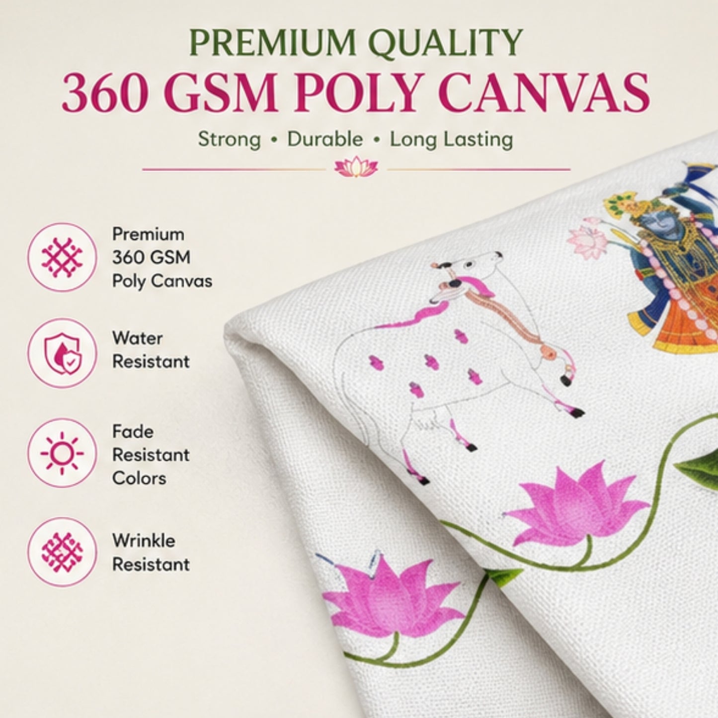 Pichwai Toran for Main Door Entrance, Pooja Mandir & Housewarming Gift