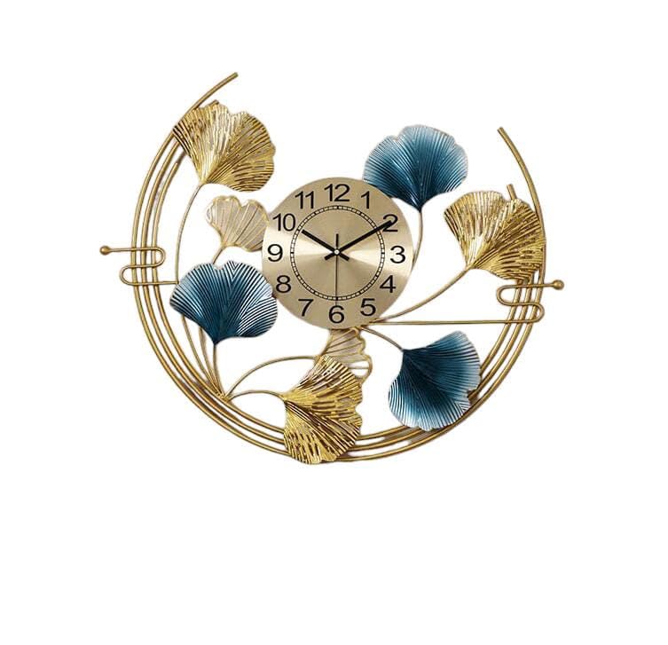 Floral Aura Decorative Metal Wall Clock