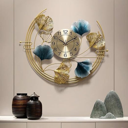 Floral Aura Decorative Metal Wall Clock