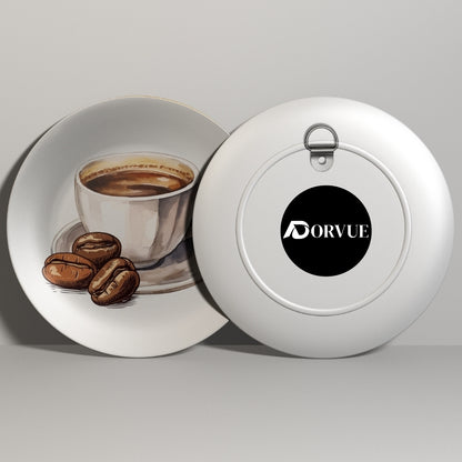 Beans & Brews Home Decor Ceramic Wall Plate