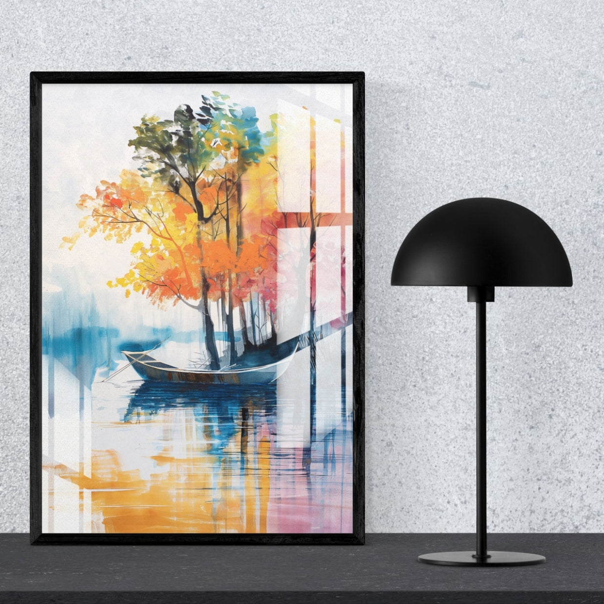 Reflections of Autumn Metal Print With or Without Frame Wall Art