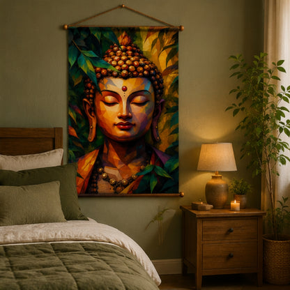 Buddha Tapestry Wall Hanging for Living Room & Bedroom | Meditation Buddha Wall Decor with Spiritual Zen Art | Aesthetic Fabric Tapestry for Home, Yoga Room & Meditation Decor 20x30 Inch