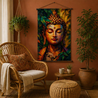 Buddha Tapestry Wall Hanging for Living Room & Bedroom | Meditation Buddha Wall Decor with Spiritual Zen Art | Aesthetic Fabric Tapestry for Home, Yoga Room & Meditation Decor 20x30 Inch