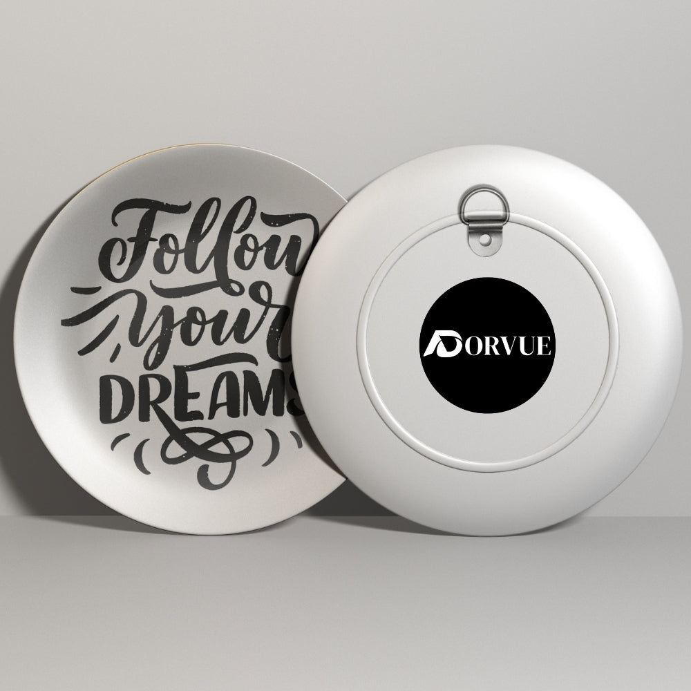 Follow Your Dreams Home Decor Ceramic Wall Plate