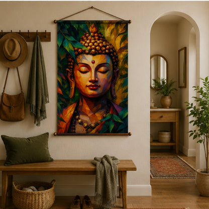 Buddha Tapestry Wall Hanging for Living Room & Bedroom | Meditation Buddha Wall Decor with Spiritual Zen Art | Aesthetic Fabric Tapestry for Home, Yoga Room & Meditation Decor 20x30 Inch