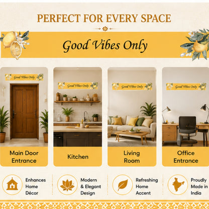 Good Vibes Only Toran for Main Door Entrance, Pooja Mandir & Housewarming Gift