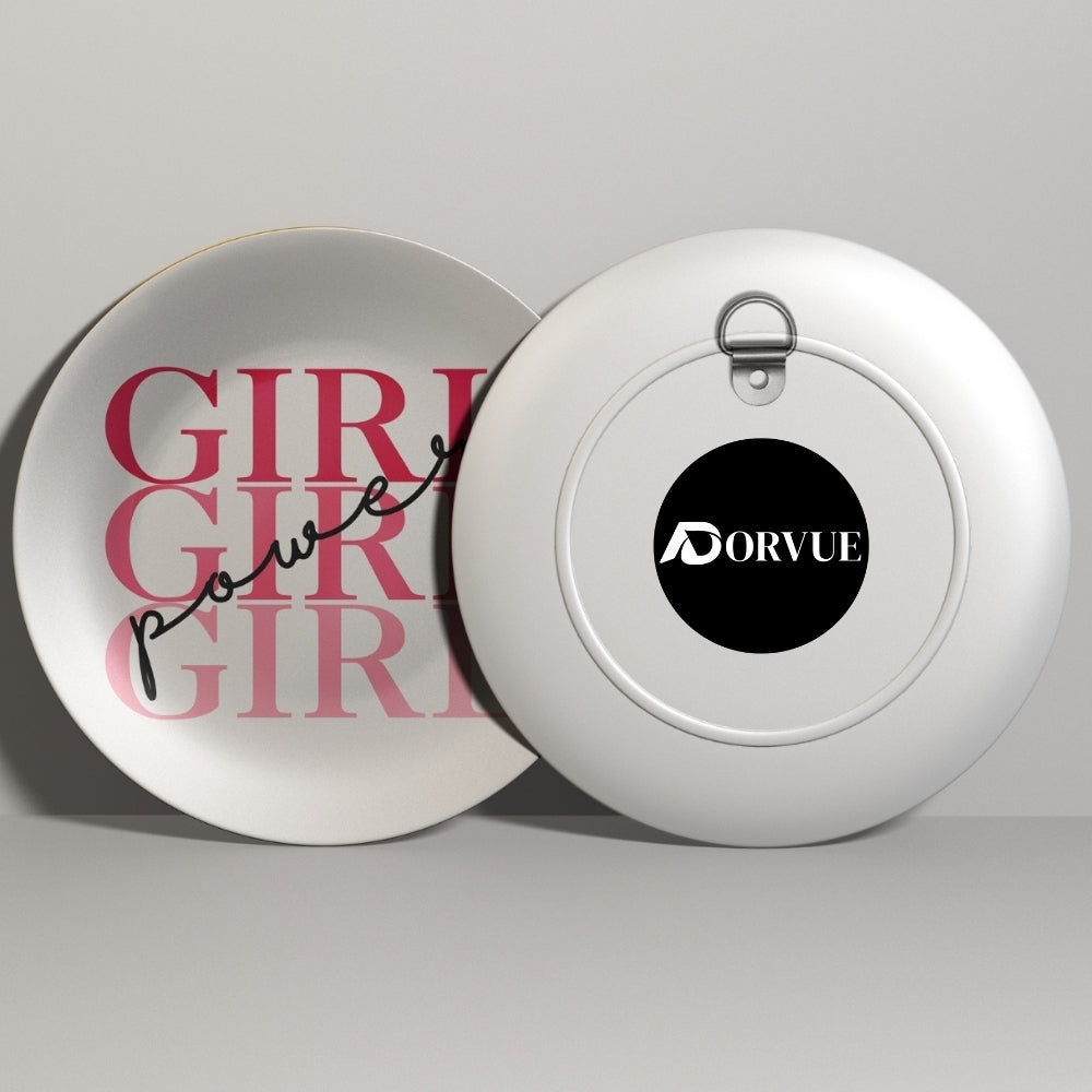 Girls Power Home Decor Ceramic Wall Plate