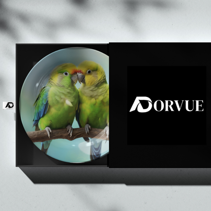 Loving Parrots Decorative Ceramic Wall Plate