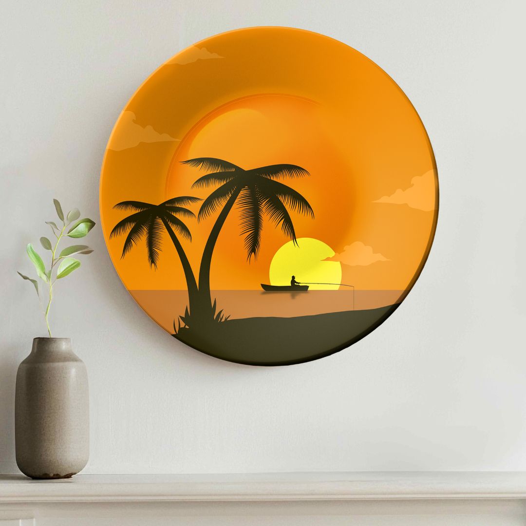 Inspiring Sunrise Decorative Ceramic Wall Plate