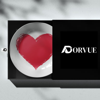 Beautiful Red Heart Decorative Wall Plate