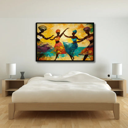 Rhythmic Grace Canvas Painting Framed Wall Art