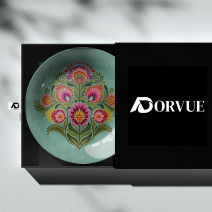 Vibrant Petals Decorative Ceramic Wall Plate
