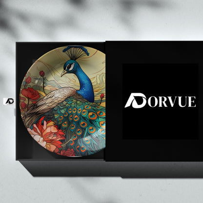 Regal Peacock Decorative Ceramic Wall Plate