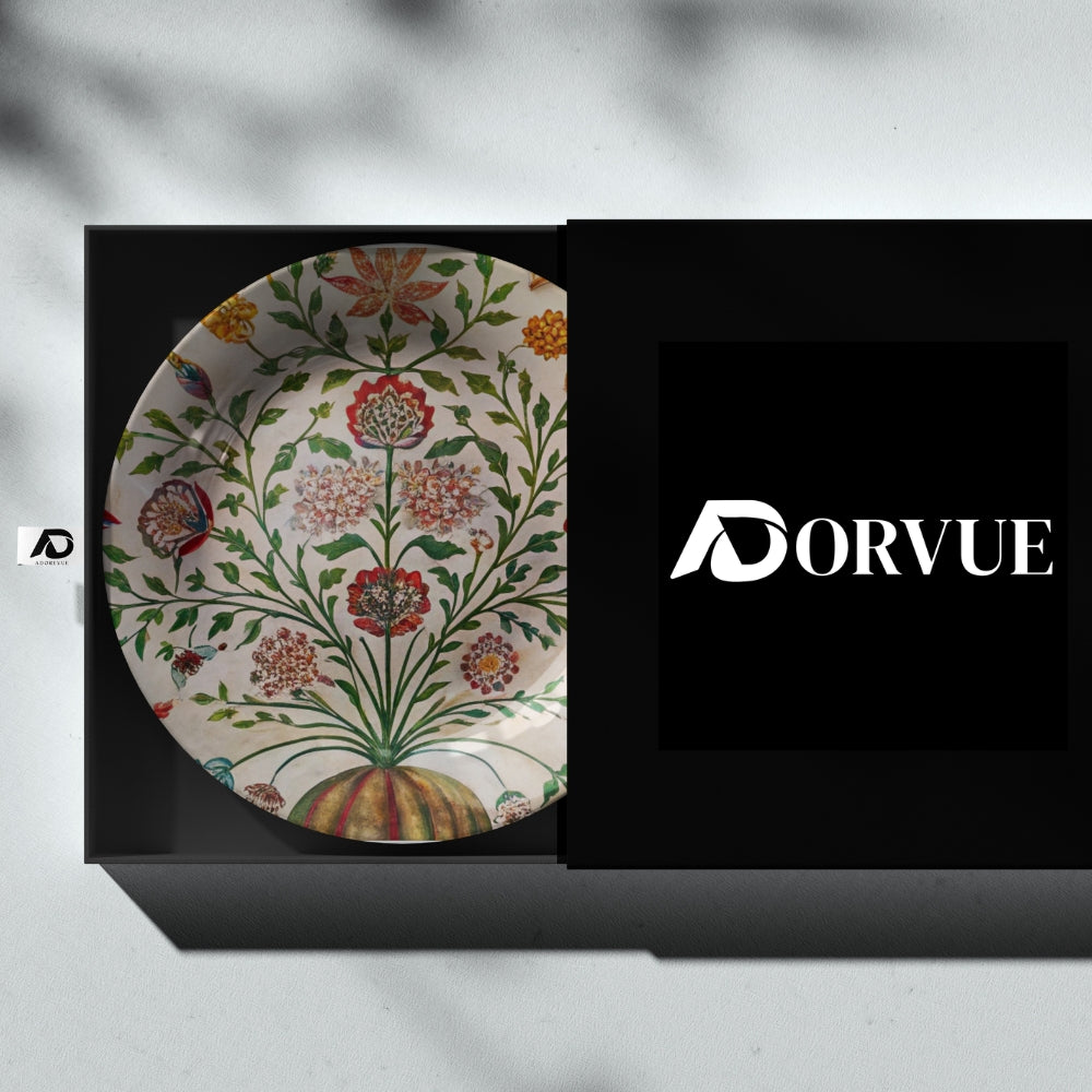 Timeless Bloom Decorative Ceramic Wall Plate