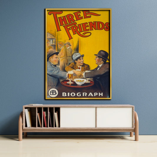 Vintage Bond True Friends Classic Canvas Painting Framed Wall Art