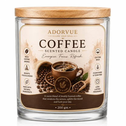 Coffee Scented Candle for Home Décor & Gifting | Natural Soy Wax Aromatherapy Candle
