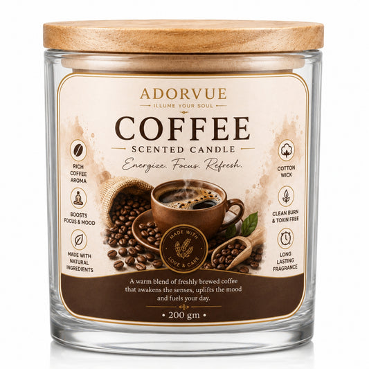Coffee Scented Candle for Home Décor & Gifting | Natural Soy Wax Aromatherapy Candle
