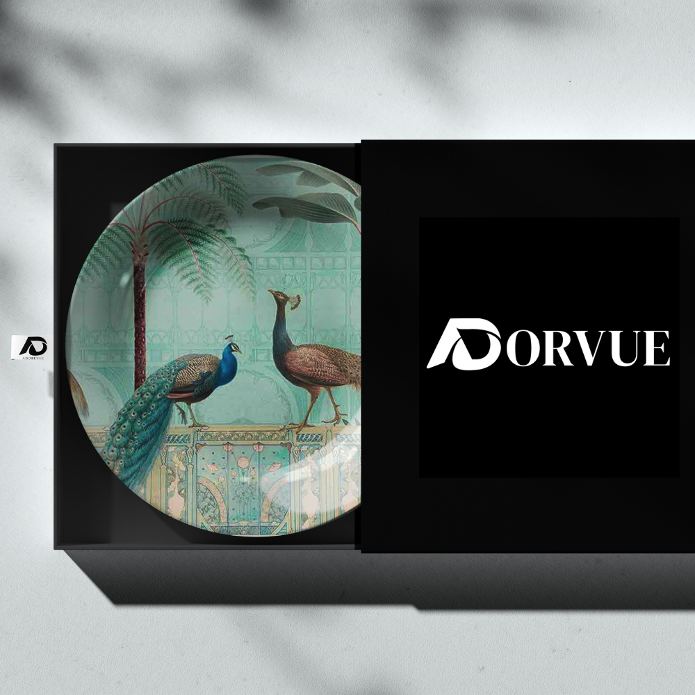 Peacock Paradise Decorative Ceramic Wall Plate