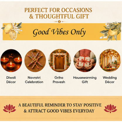 Good Vibes Only Toran for Main Door Entrance, Pooja Mandir & Housewarming Gift