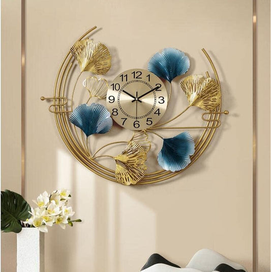 Floral Aura Decorative Metal Wall Clock