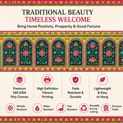 Floral Toran for Main Door Entrance, Window, Pooja Mandir & Housewarming Gift