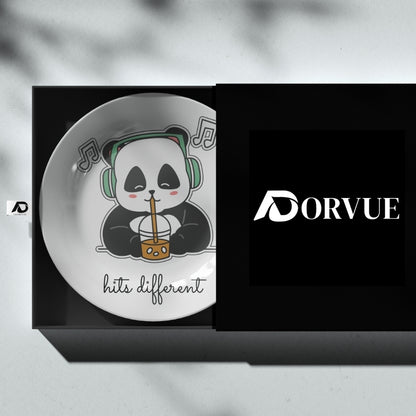 Groovin' Panda Home Decor Ceramic Wall Plate
