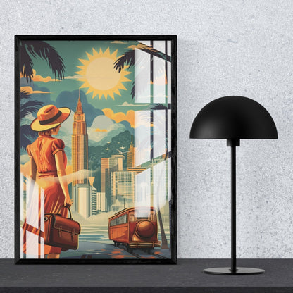 City Escape The Traveler’s View Metal Print With or Without Frame Wall Art