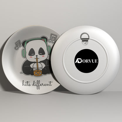 Groovin' Panda Home Decor Ceramic Wall Plate