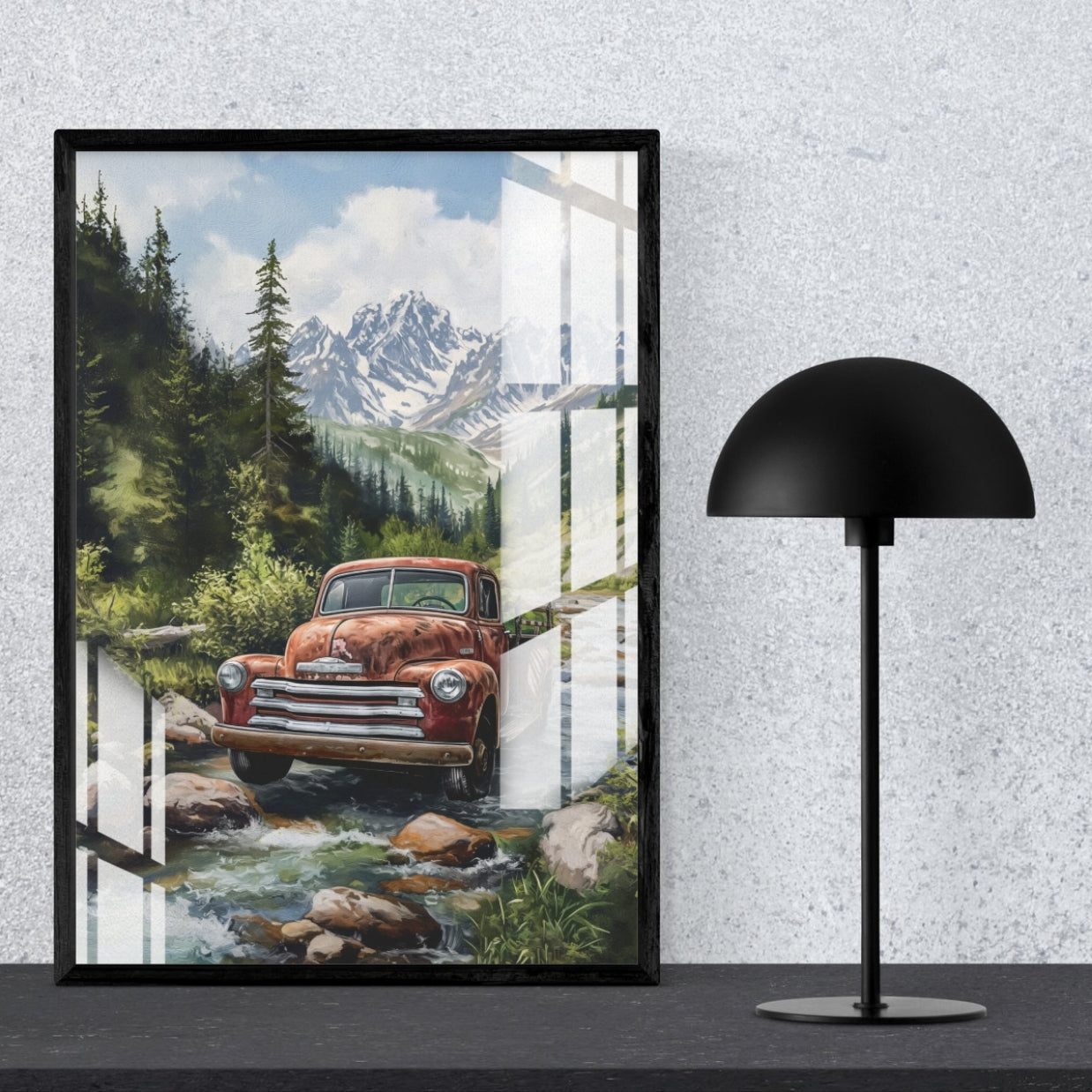 Rustic Escape Drive Metal Print With or Without Frame Wall Art