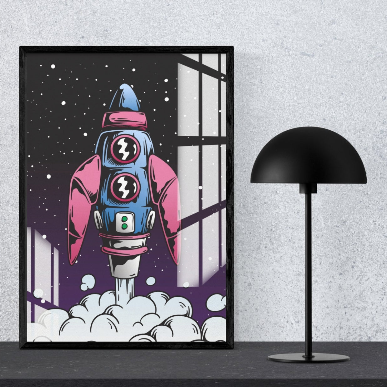 Cosmic Takeoff Metal Print With or Without Frame Wall Art
