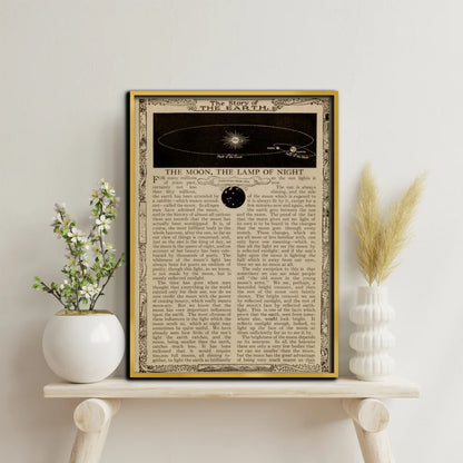 The Story Of Earth Vintage Canvas Painting Framed Wall Art