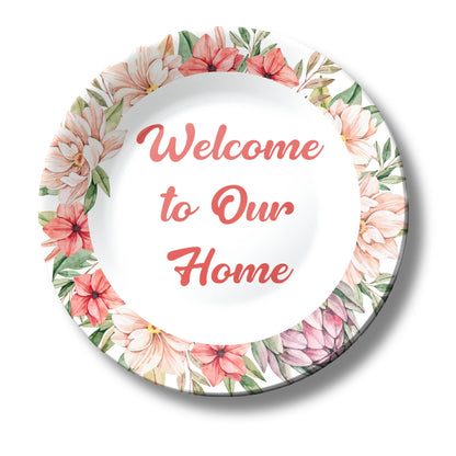Welcome To Our Home Ceramic Wall Plate Home Décor